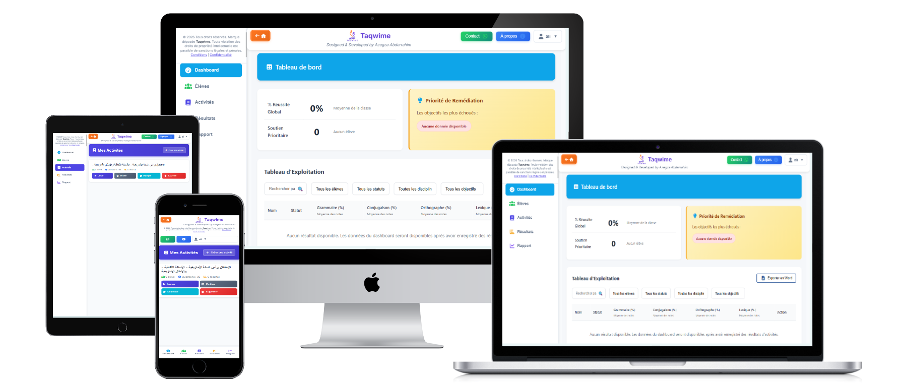 Taqwime.ma - Interface Responsive